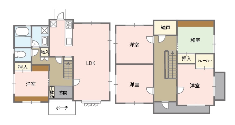 高宮町　貸家　間取り